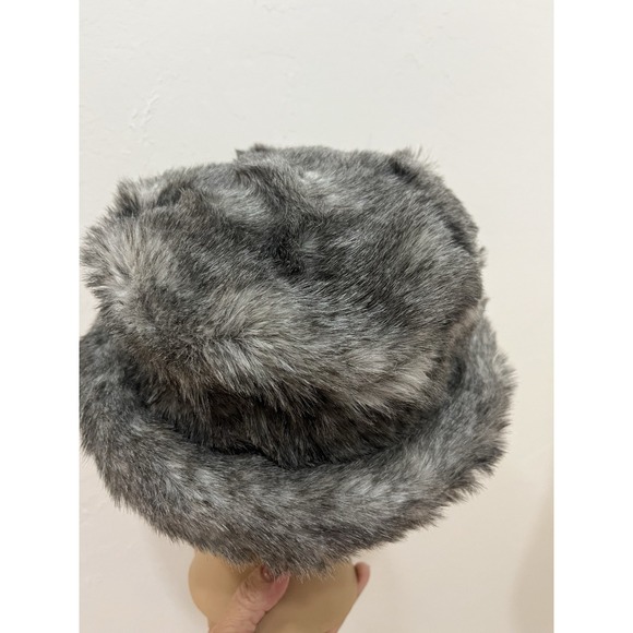 Parkhurst Gray Faux Fur Bucket Hat Winter‎ Cloche Made in Canada RN 89898 main image 7